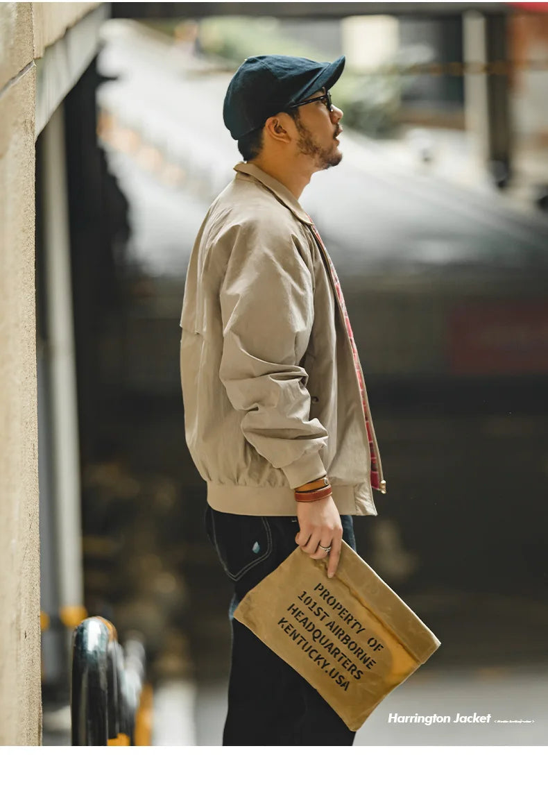 Men's Vintage Khaki Jacket | Retro Casual Outerwear for All Seasons