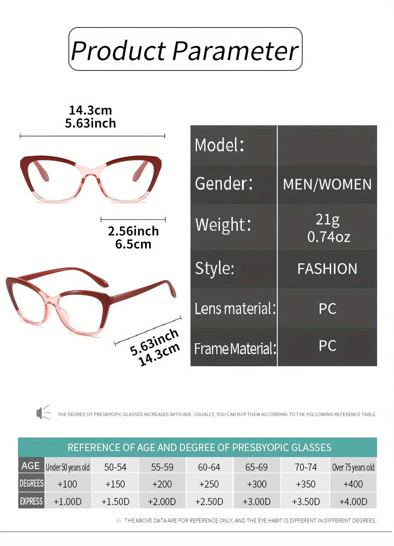 Chic Cat Eye Reading Glasses for Women | Stylish Eyewear