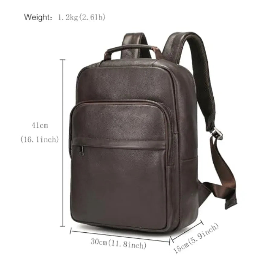 Genuine Leather Backpack for Men | Stylish Laptop Daypack