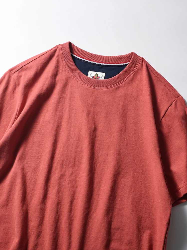 Men's Retro Solid Color Short Sleeve T-shirt | Summer Fashion Top
