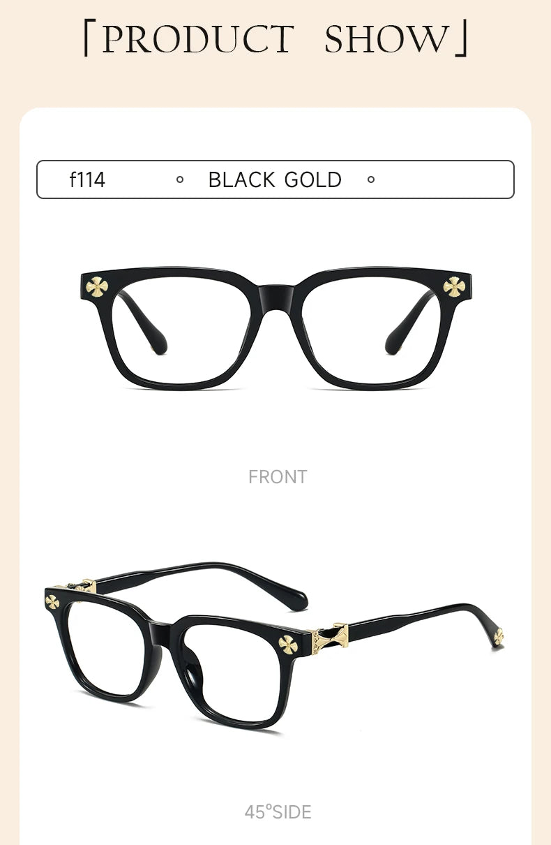 2026 New BEAU FIVE Retro Anti-Blue Light Square Frame Computer Protective Glasses Trendy Versatile High-Quality F114