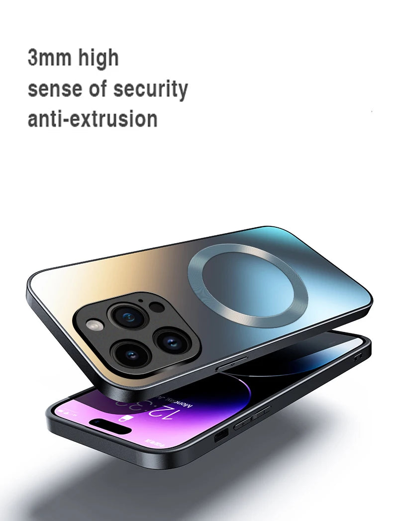 AG Matte Silicone Hard Case For Magsafe iPhone 17 Air 16 16E 15 14 13 12 11 Pro X XS Max Mini Plus Frosted Phone Magnetic Cover