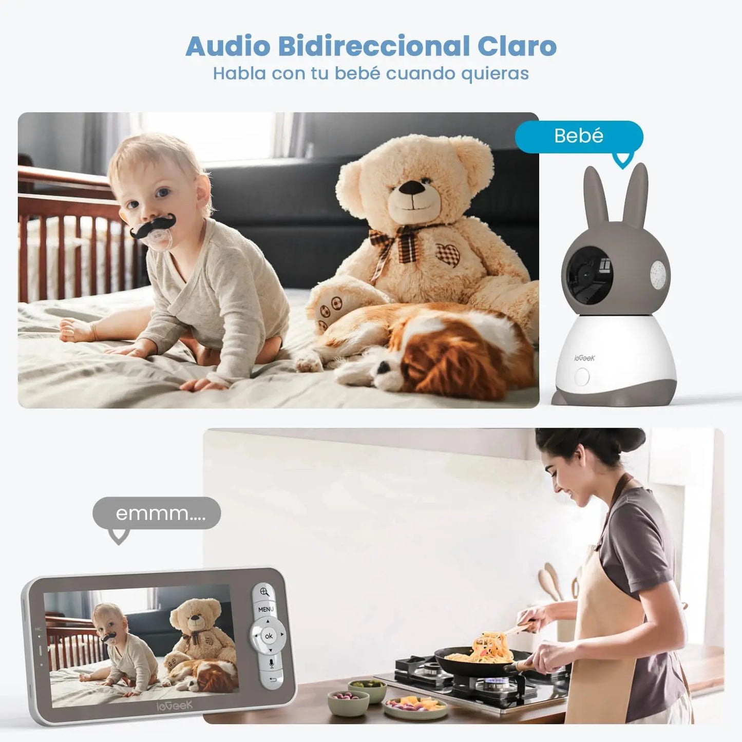 360° PTZ Baby Surveillance Camera | 2K HD Baby Monitor