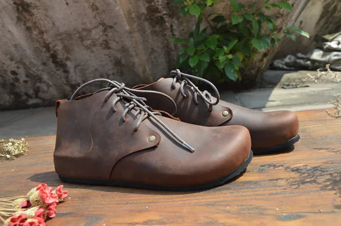 Handmade High Top Genuine Leather Shoes for Women | Stylish Comfort