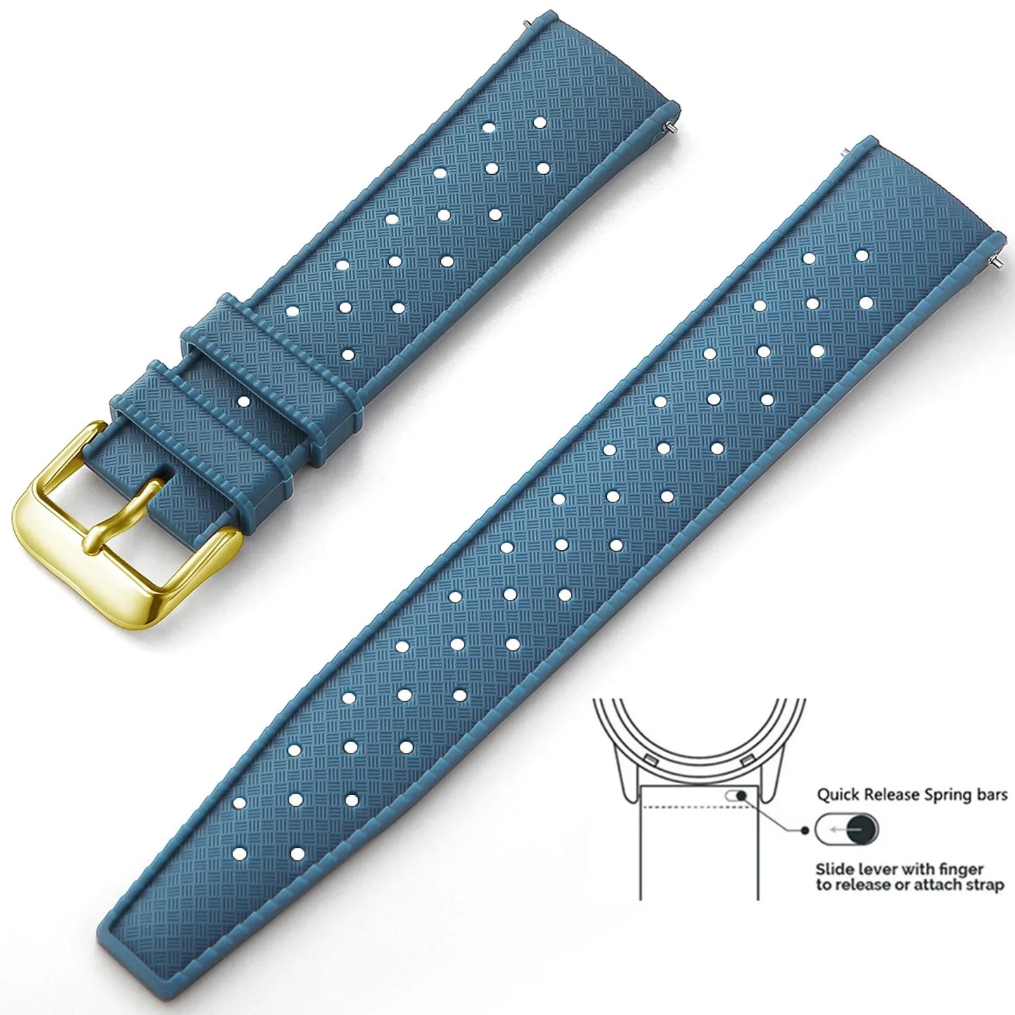 Tropical Silicone Watch Band | Quick Release Rubber Strap