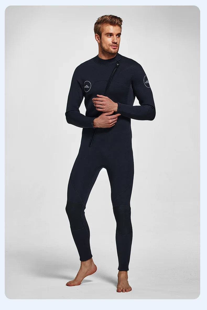 3mm Neoprene Full Sleeve Wetsuit for Men | Perfect for Water Sports