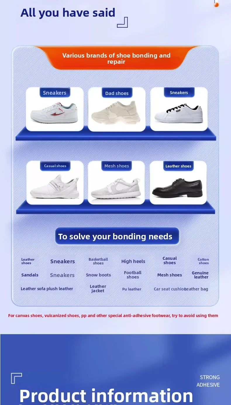 Strong Shoe Glue 60ml | Waterproof Fast-Drying Adhesive for Repairs