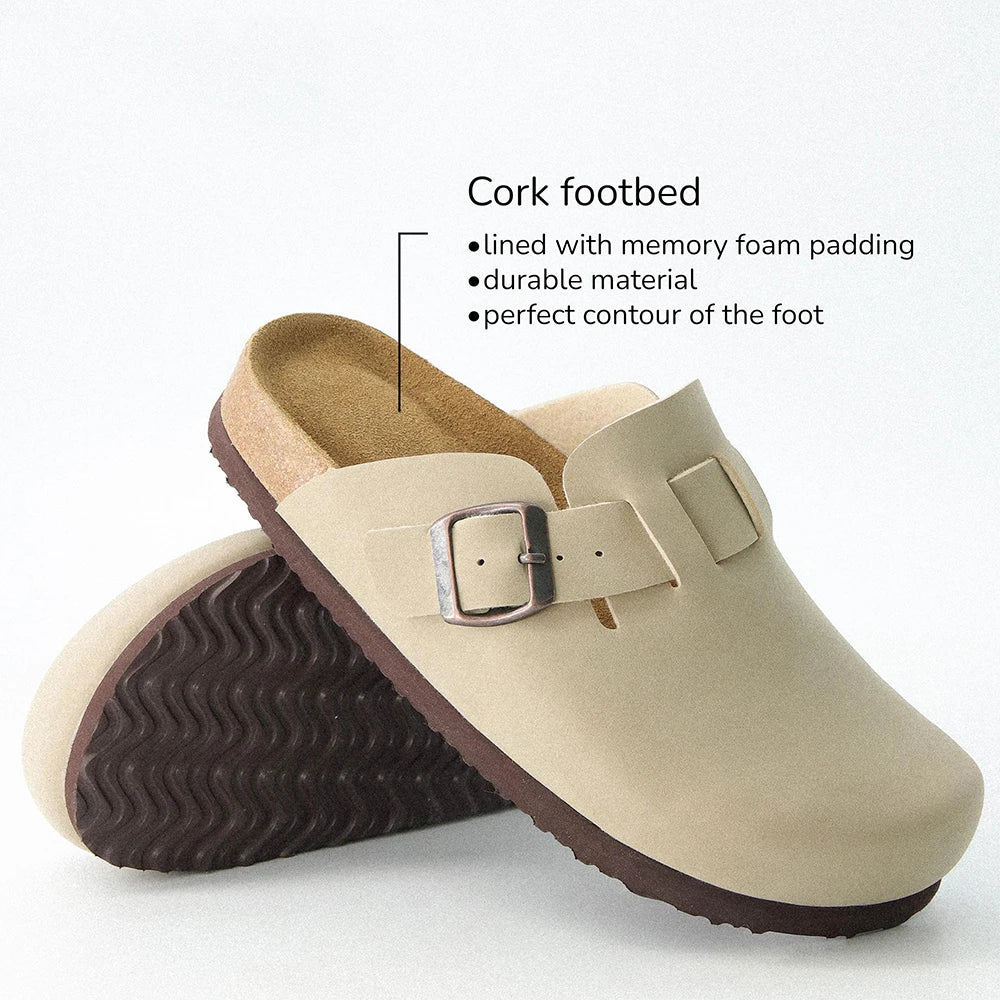 Comfortable Arch Support Suede Clogs for Home and Outdoor