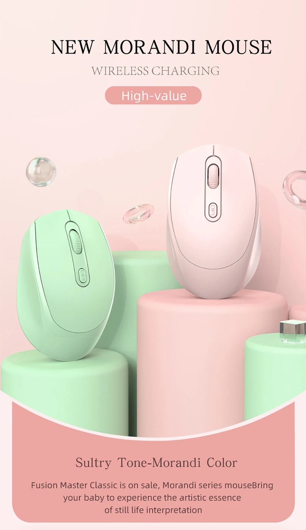 Ergonomic Wireless Silent Mouse | Rechargeable & Dual Mode