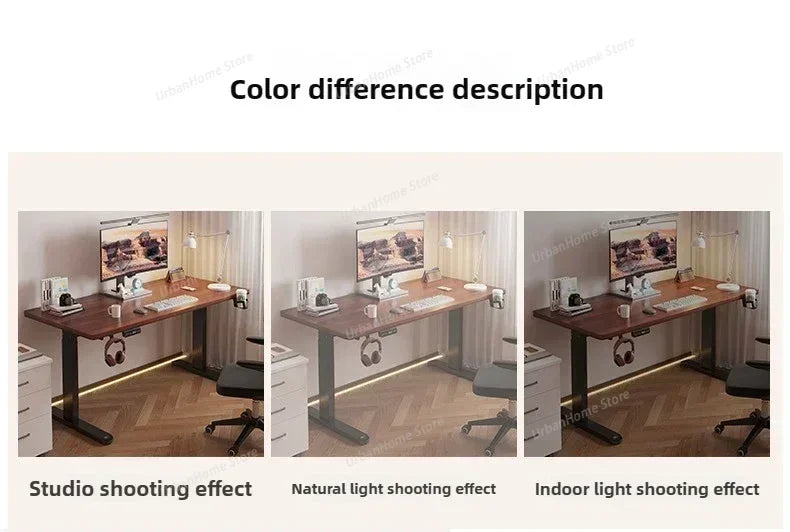 Solid Wood Electric Lifting Table | Versatile Office & Gaming Desk