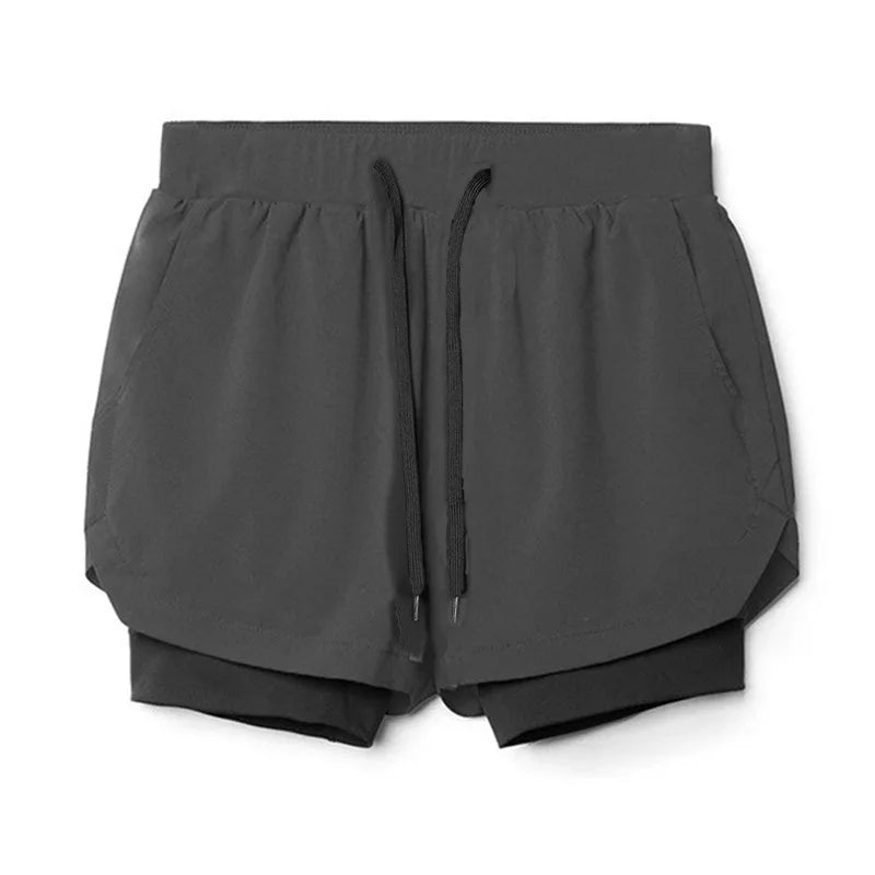 Men's 2-in-1 Running Shorts | Breathable Double Layer Fitness Gear