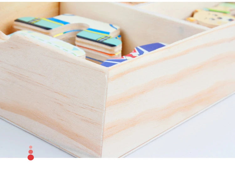 Educational Wooden Jigsaw Puzzle for Kids | Montessori Style Fun