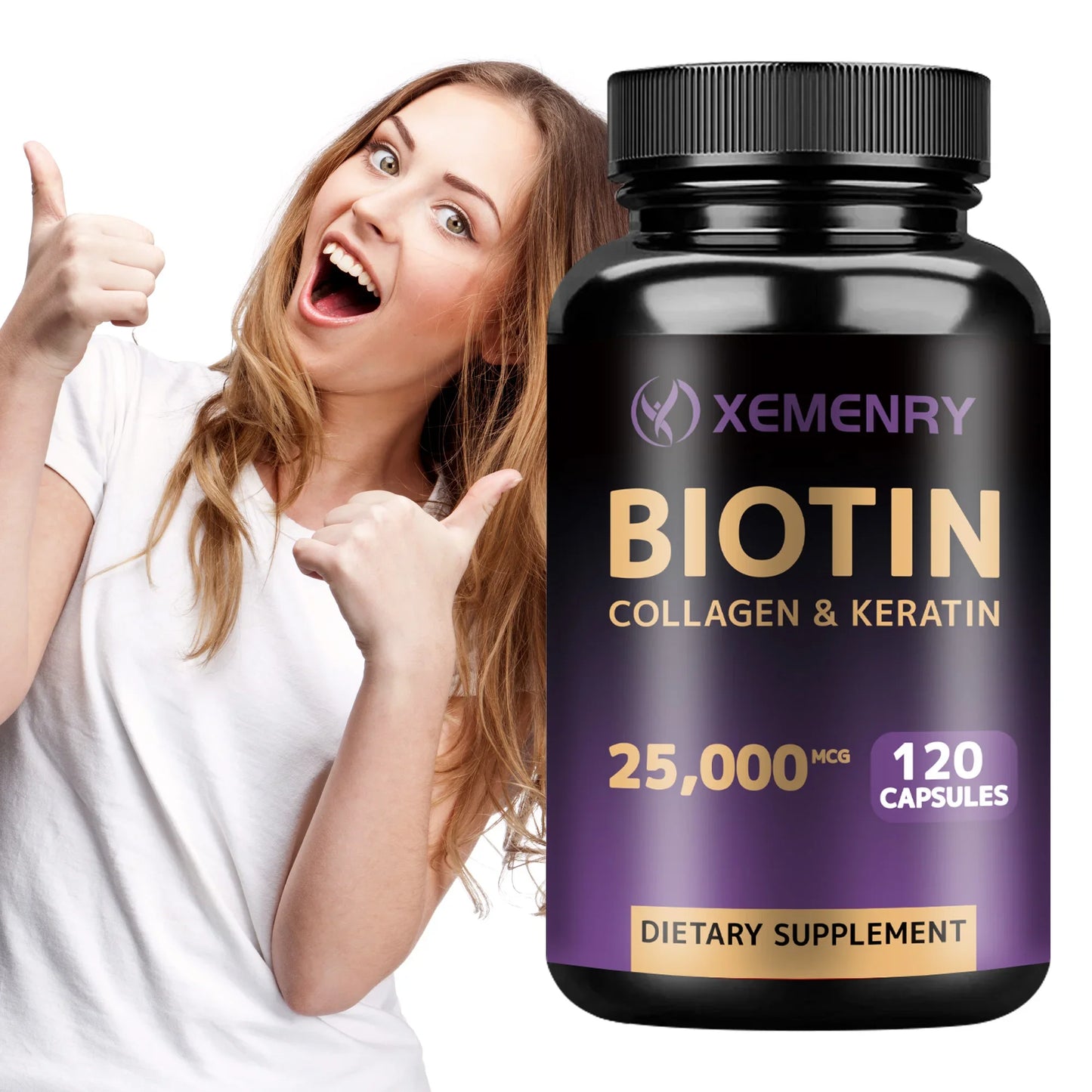 Biotin + Collagen + Keratin + Hyaluronic Acid Supplements