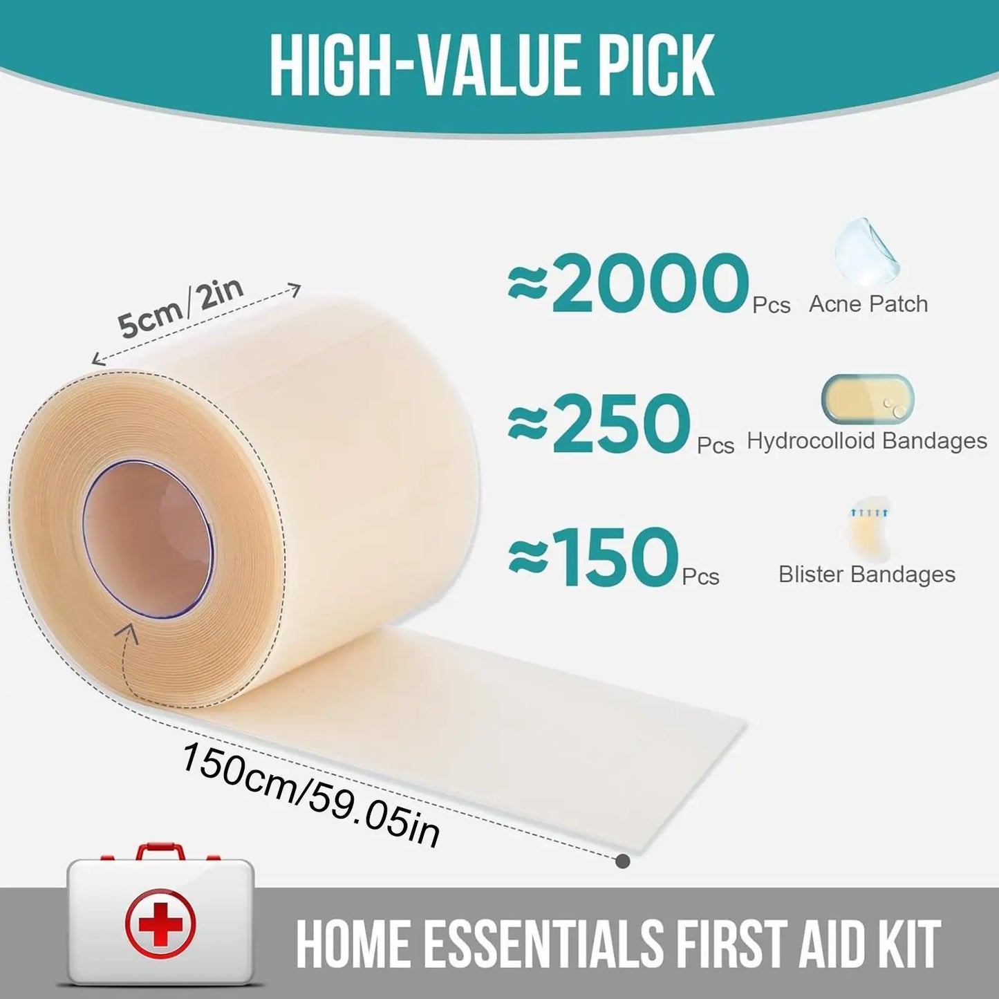 Hydrocolloid Roll Waterproof Pimple Patches | Flexible Skin Dressings