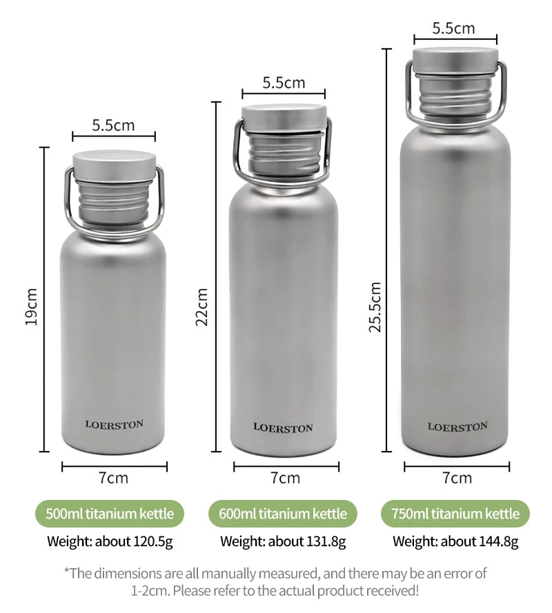 Durable Titanium Water Bottle for Outdoor Adventures | Sports Cycling Hiking