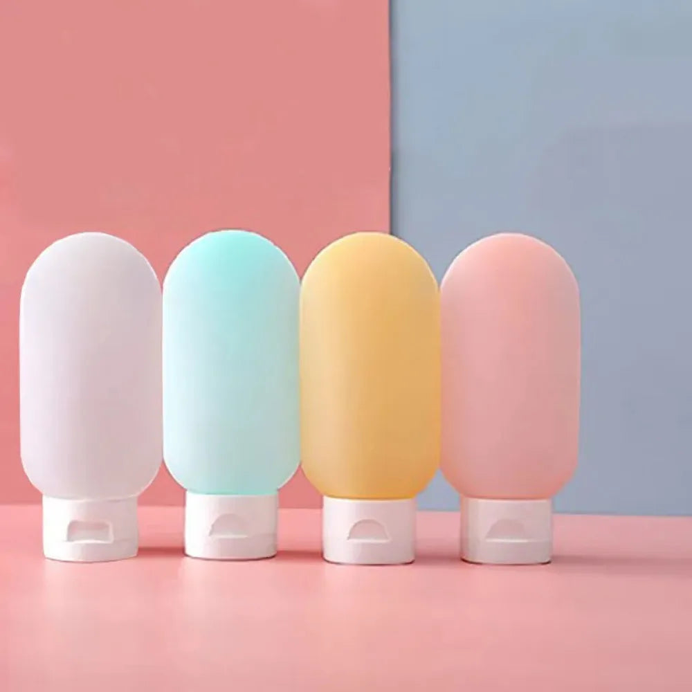 4Pcs 60ml Travel Bottle Set | Refillable Cosmetic Containers