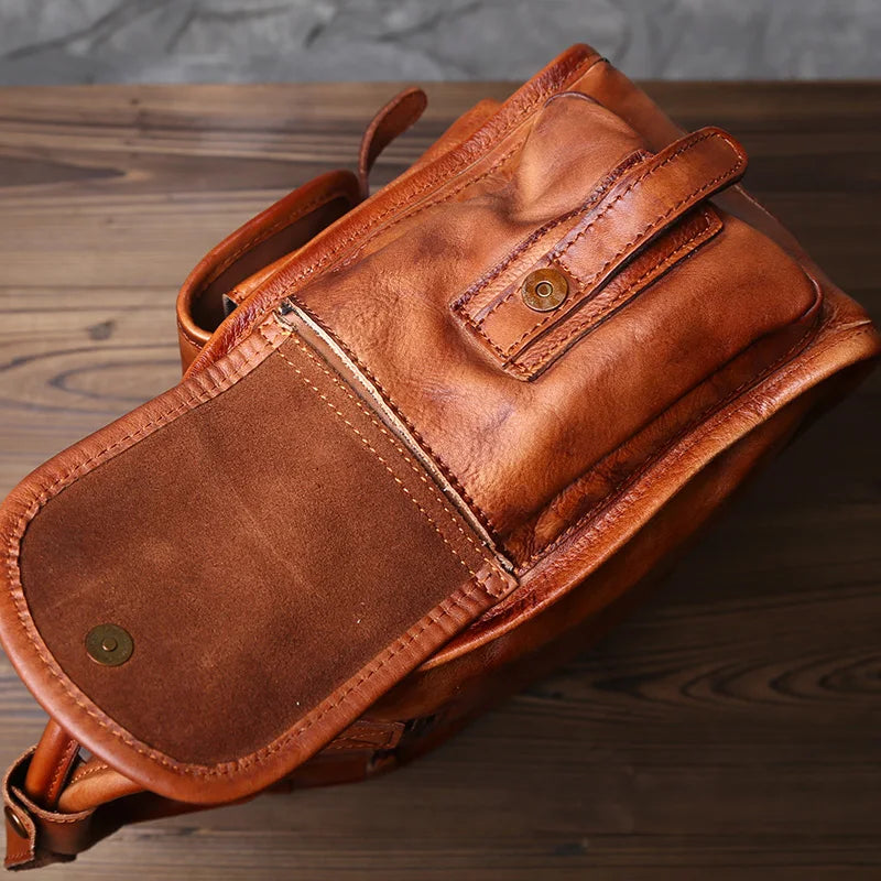 Vintage Handbag | Genuine Leather Crossbody Bag for Men