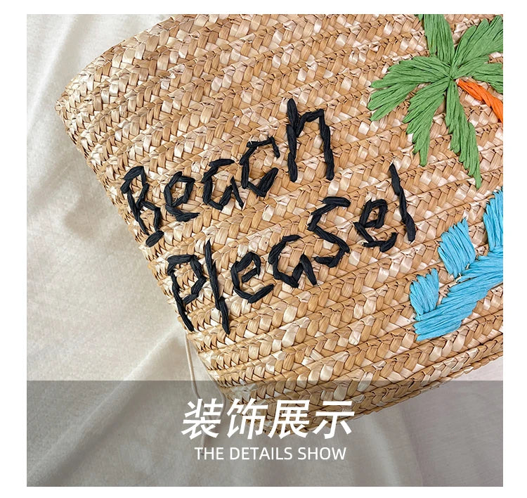 Casual Sweet Tote Bags | Perfect Straw Embroidery Shoulder Bag