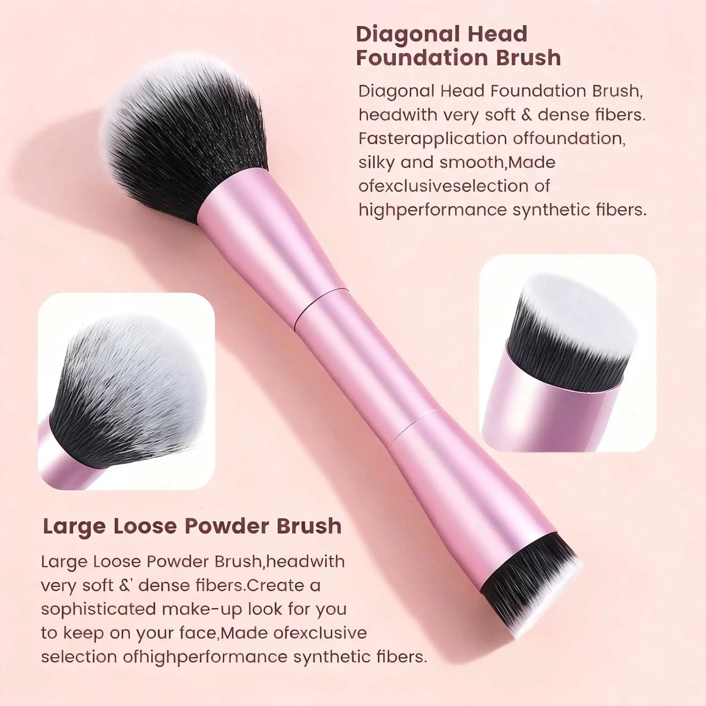 20-Piece Double Ended Makeup Brush Set for Flawless Application
