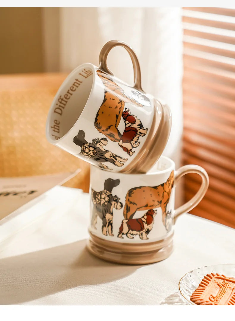 Cute Puppy Ceramic Mug | High Aesthetic Gift for Dog Lovers