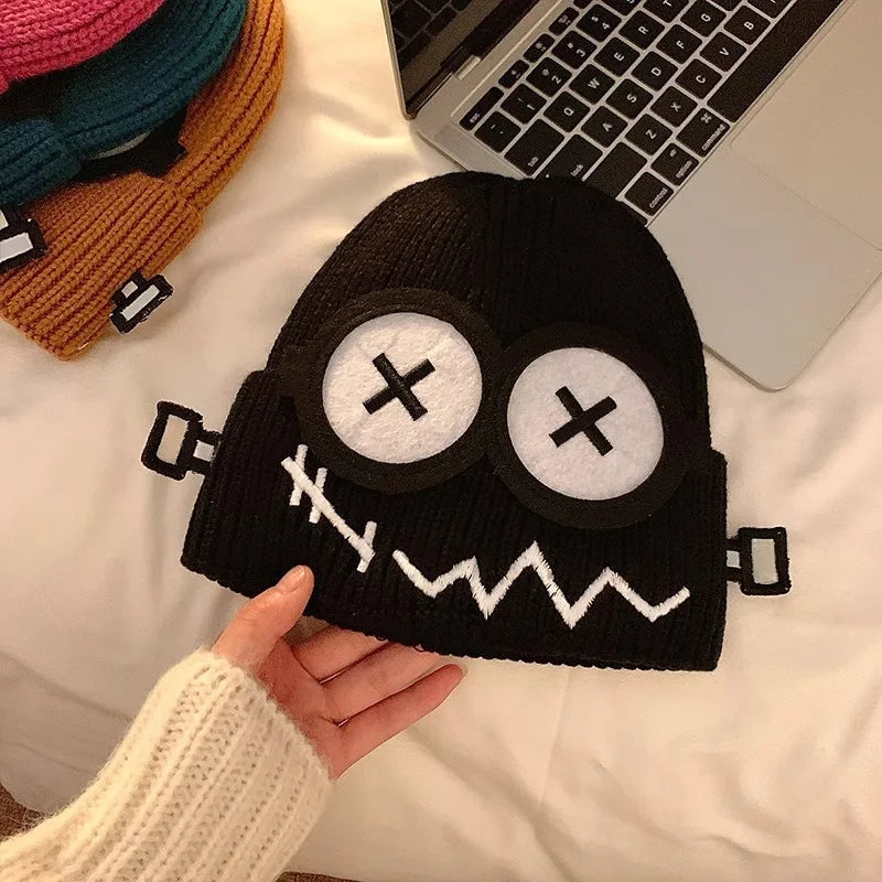 Funny Cute Cartoon Knitted Wool Hat for Women | Cozy Winter Beanie
