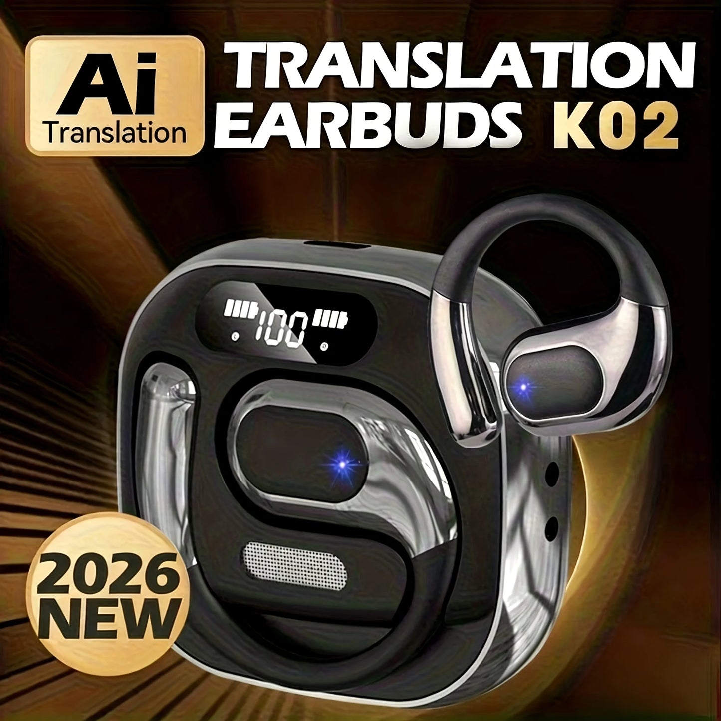 AI Real-Time Translator Bluetooth Headphones | Multi-Language TWS Earbuds