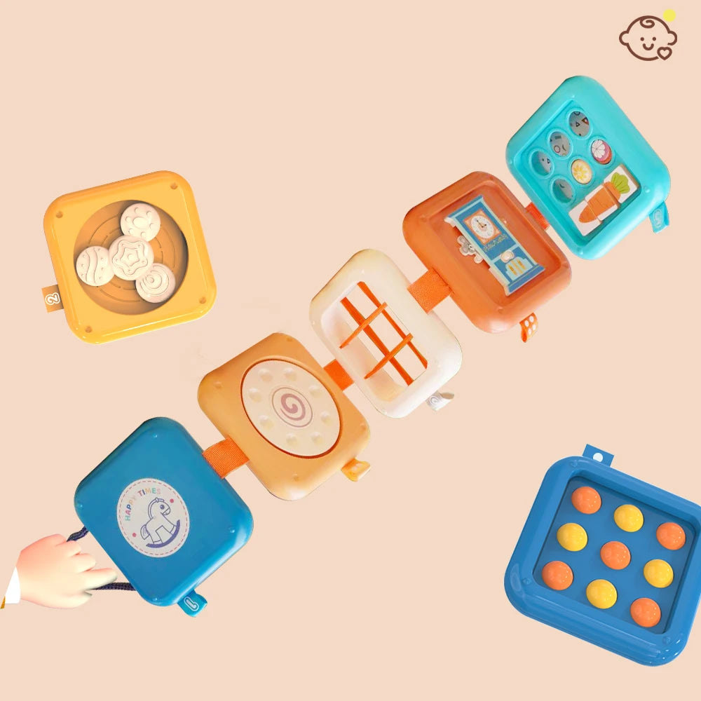 Montessori Busy Board Activity Cube | Sensory Toys for Kids 1+