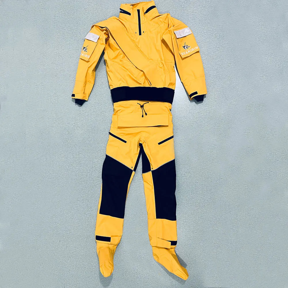 Waterproof Full Drysuit with Detachable Hood for Watersports