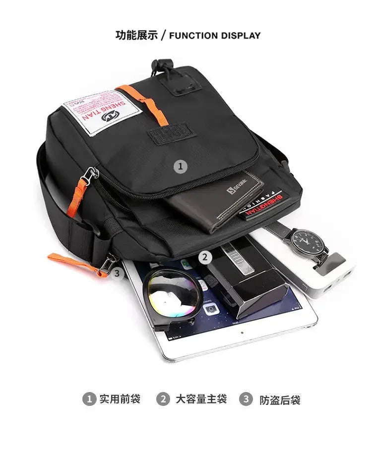 Men's Waterproof Messenger Shoulder Bag | Stylish Crossbody Bag