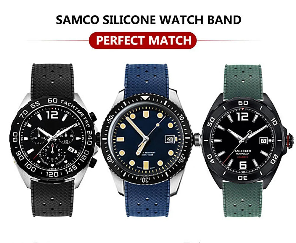 Tropical Silicone Watch Band | Quick Release Rubber Strap