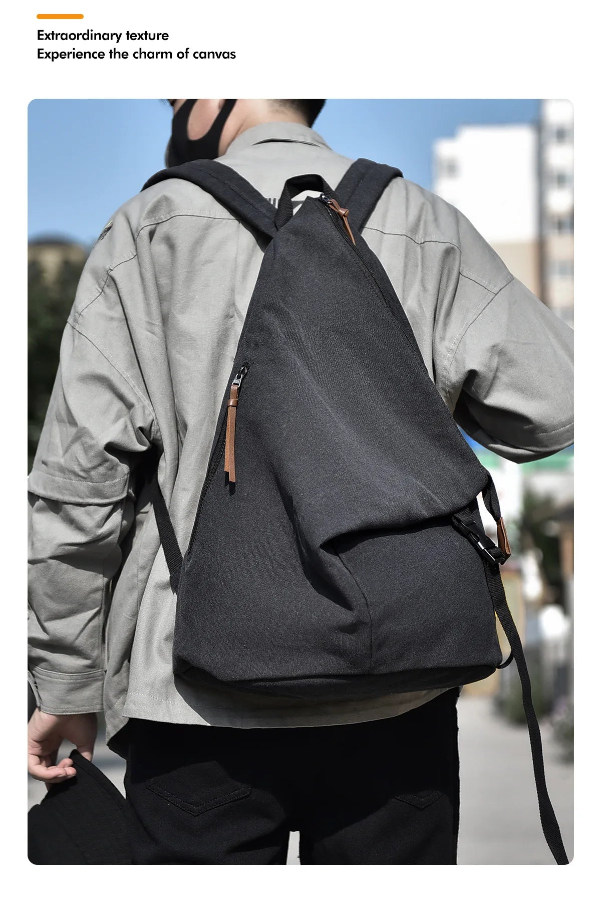 Large Capacity Canvas Backpack for Travel & Commute | Stylish & Versatile