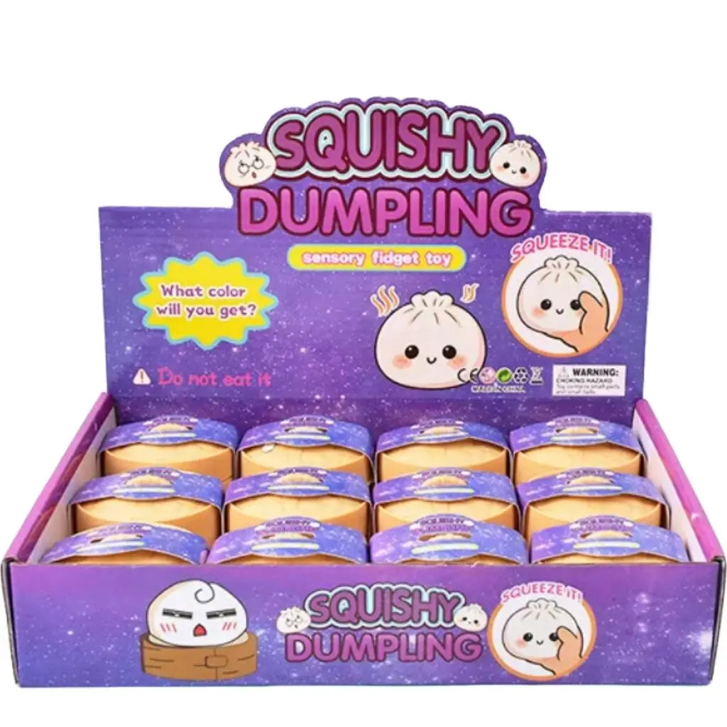 Mini Squishy Dumplings with Steamer Squeeze Toys Set Fidget Sensory Toy For Adults Stress-relieving Toys