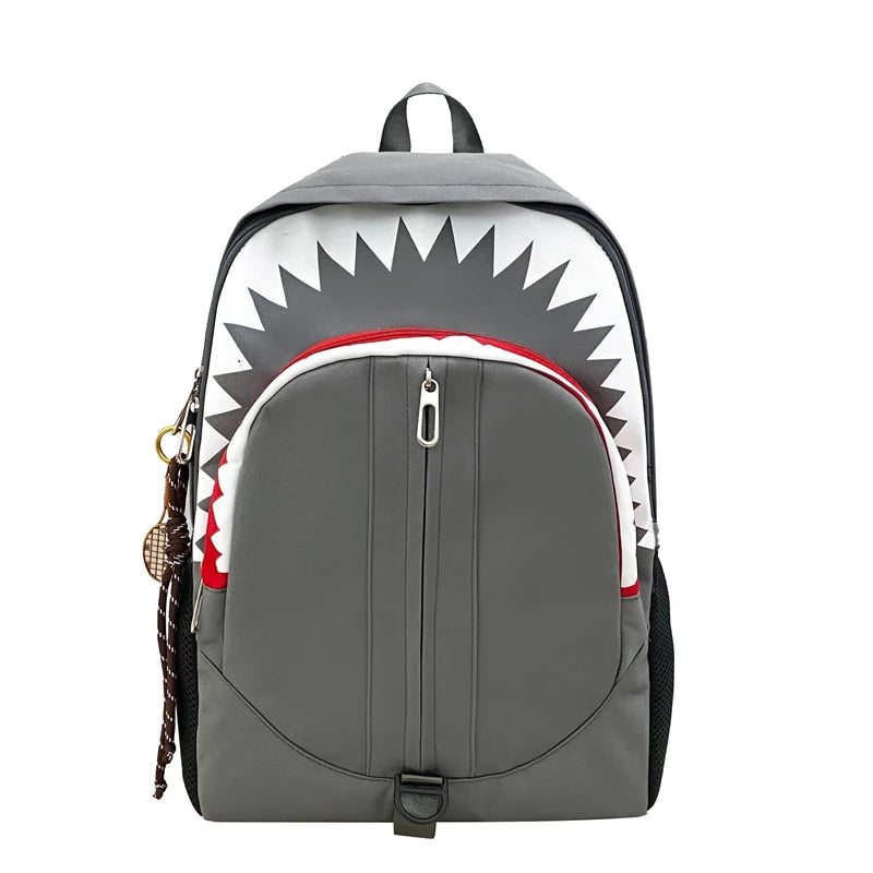 Luminous Shark Mouth Backpack | Large Capacity USB Laptop Bag