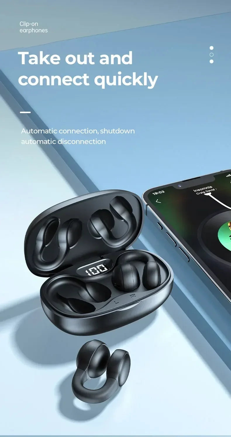 Bone Conduction Waterproof Bluetooth Headphones for Sports