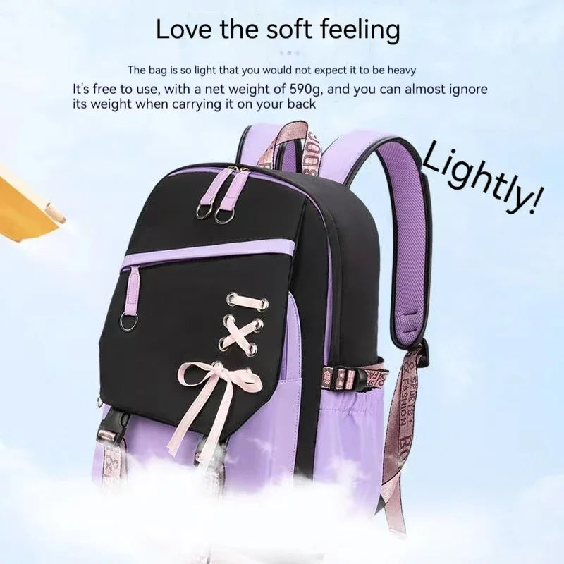 Cute Nylon Schoolbag Backpack for Teenagers | Durable & Stylish