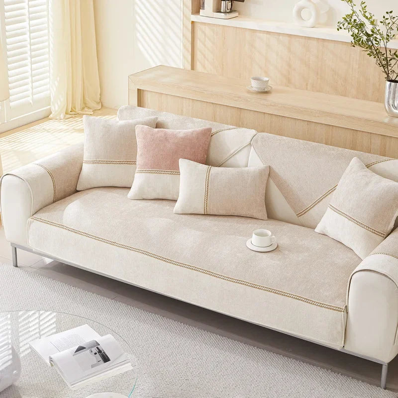 Soft Chenille Non-Slip Sofa Seat Cover for Ultimate Comfort