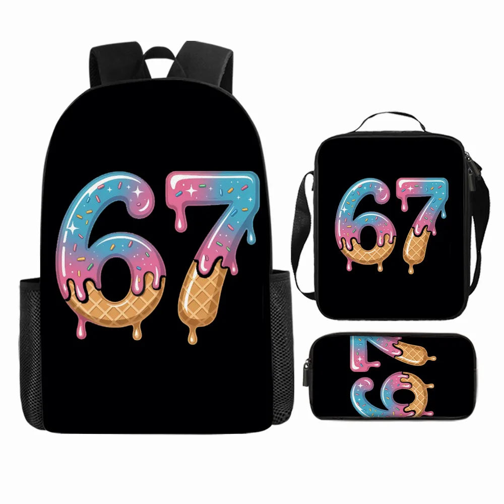 Cute Anime-Inspired Backpack & Lunch Bag Set for Students