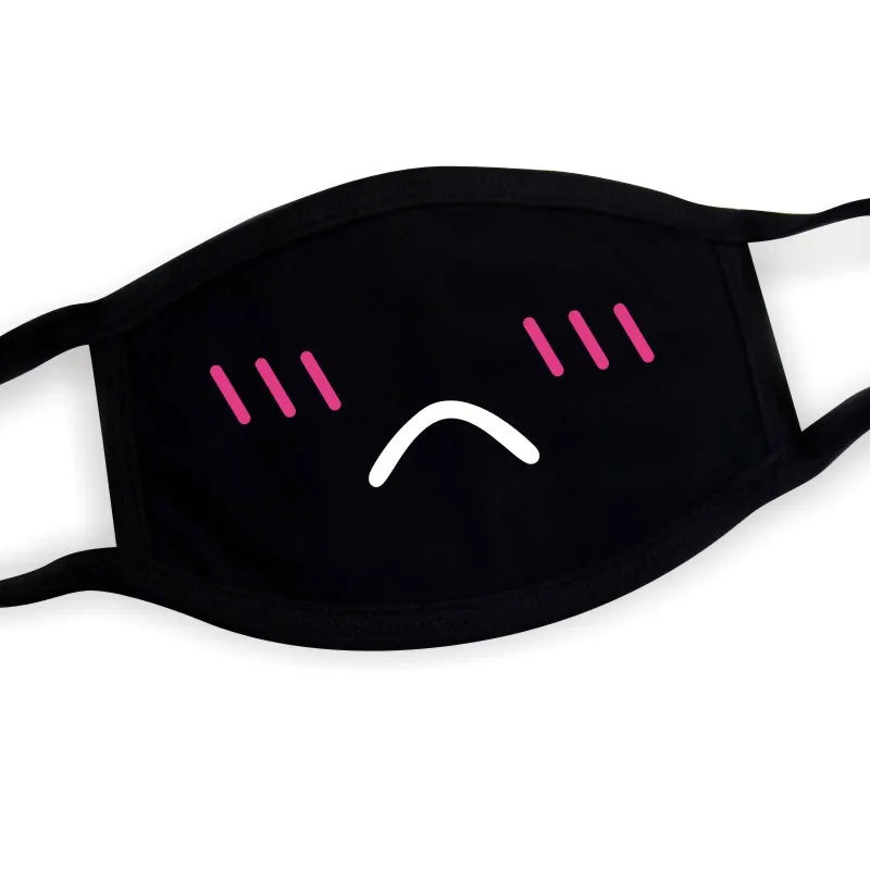 Funny Expression Anime Party Mouth Face Mask | Unisex Kawaii Mask