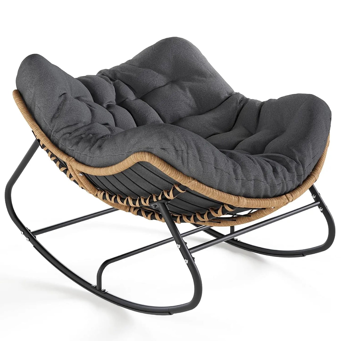 Oversized Outdoor Rocking Chair | Comfy Papasan Lounge Chair