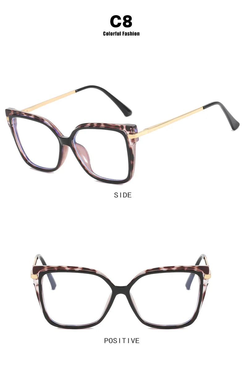 Stylish Retro Square Glasses Frame | Anti-Blue Light Protection