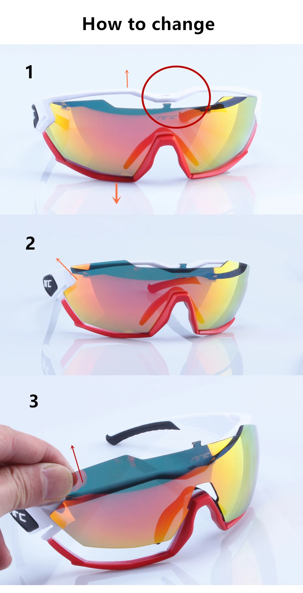 Unisex 3 Lens Cycling Glasses | Versatile Sport Sunglasses