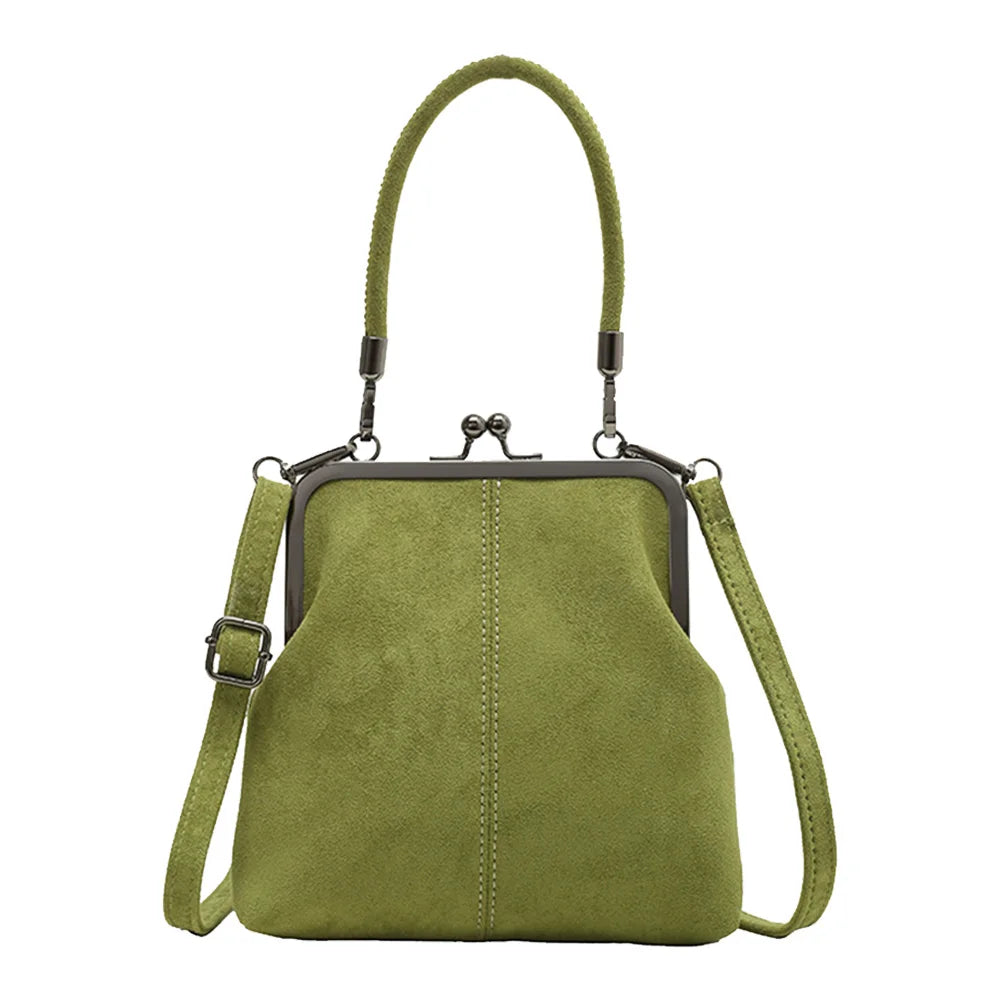 Bolso Bandolera Grande Vintage con Clip para Mujer | Elegante y Práctico