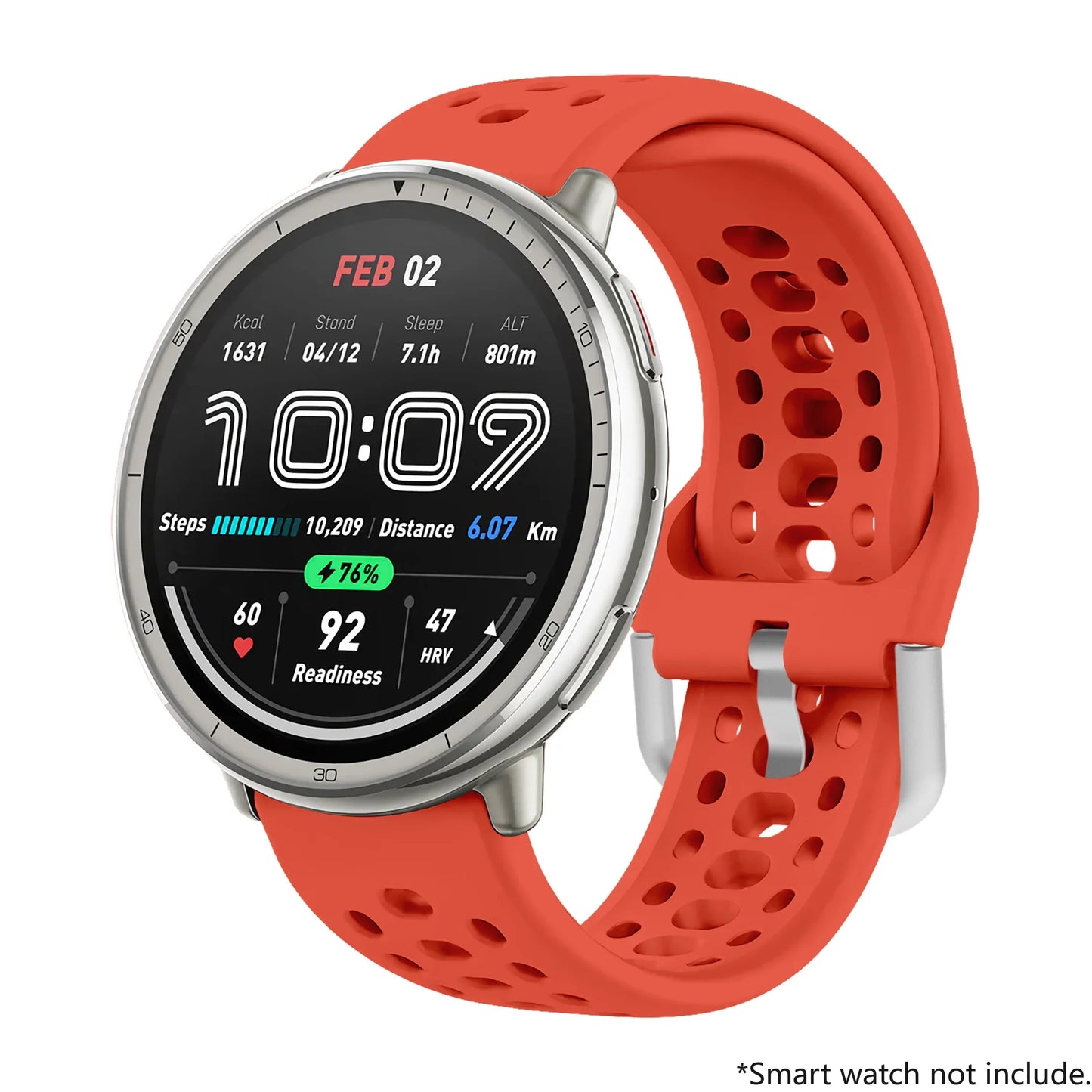 20mm Silicone Sport Watch Strap | Breathable Replacement Band