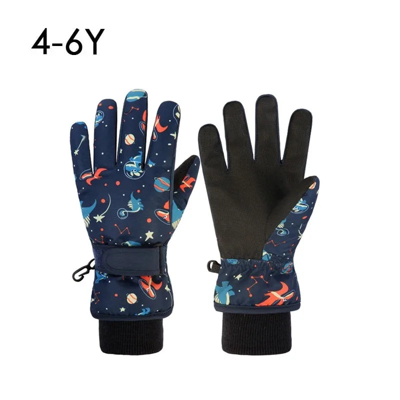 Waterproof Kids Winter Gloves for Skiing, Snowboarding & Cycling