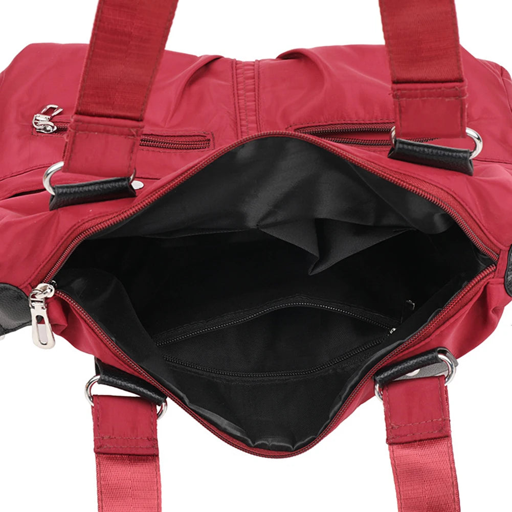 Waterproof Nylon Handbag | Multifunctional Tote for Outdoor Use