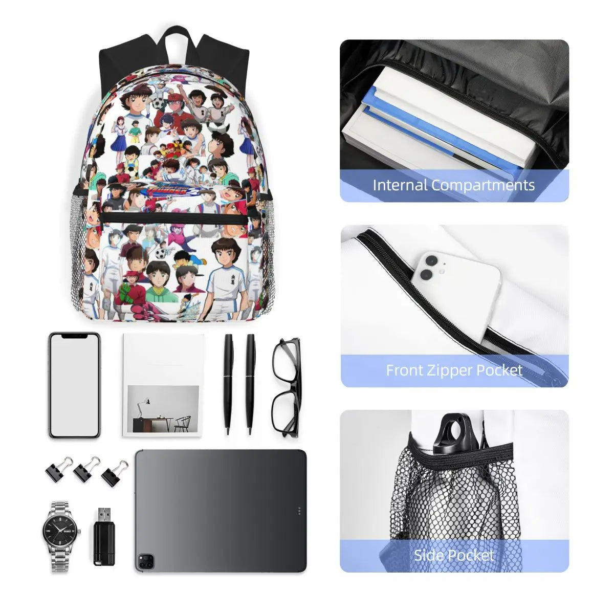 Large Capacity Anime Backpack | Stylish School Daypack