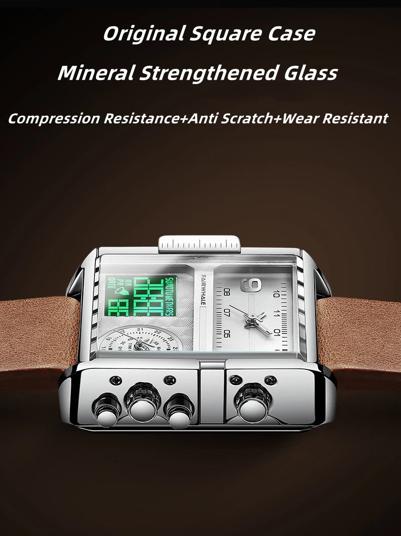 Elegant Men's Electronic Quartz Watch | Luminous Vintage Sports Timepiece
