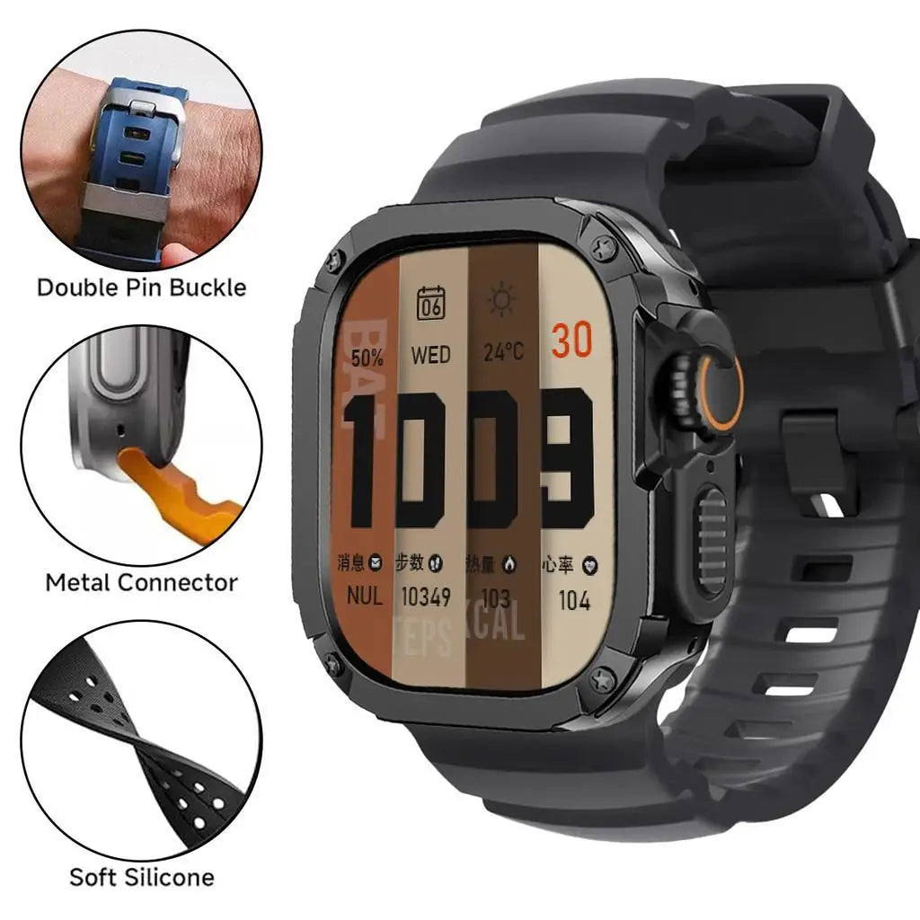 Waterproof Silicone Strap and Case for Smartwatches | Durable & Stylish