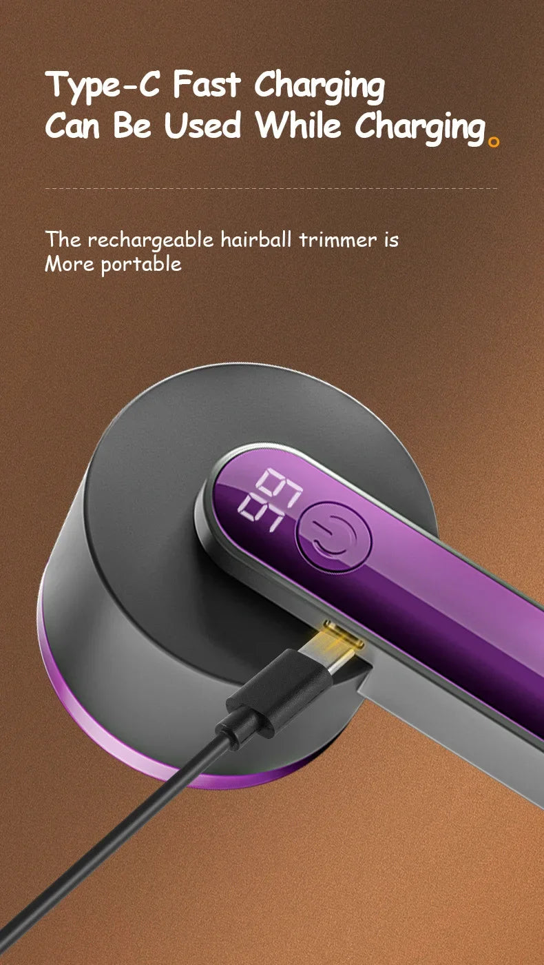 Electric Lint Remover | Portable Fabric Shaver with LED Display