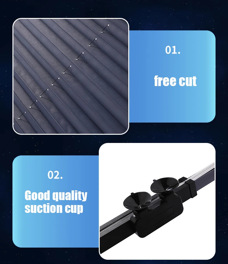 Retractable Car Windshield Curtains | UV Protective Sunshade